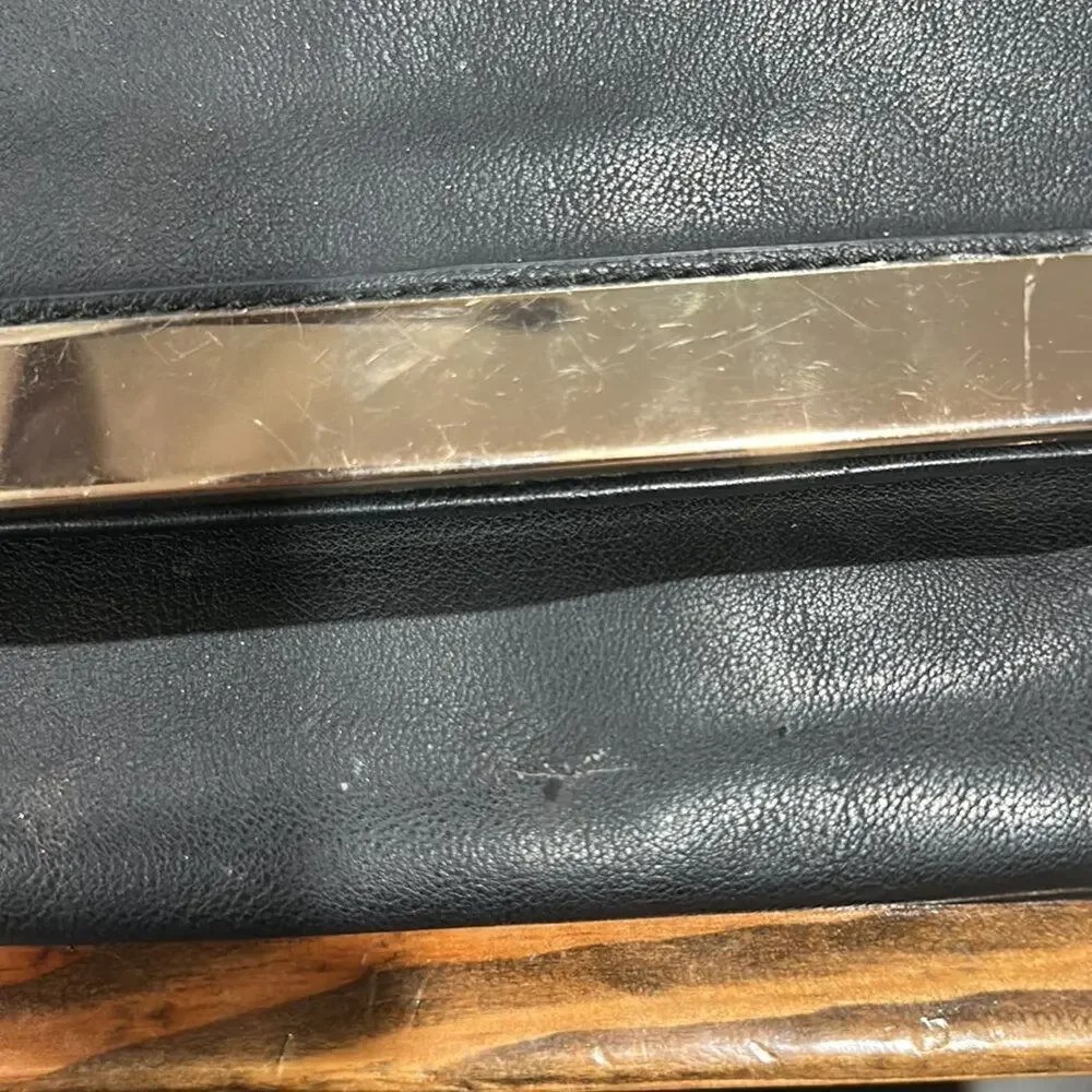 Aldo Black Fold Over Chained Clutch